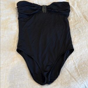 Jcrew Black Strapless Swimsuit